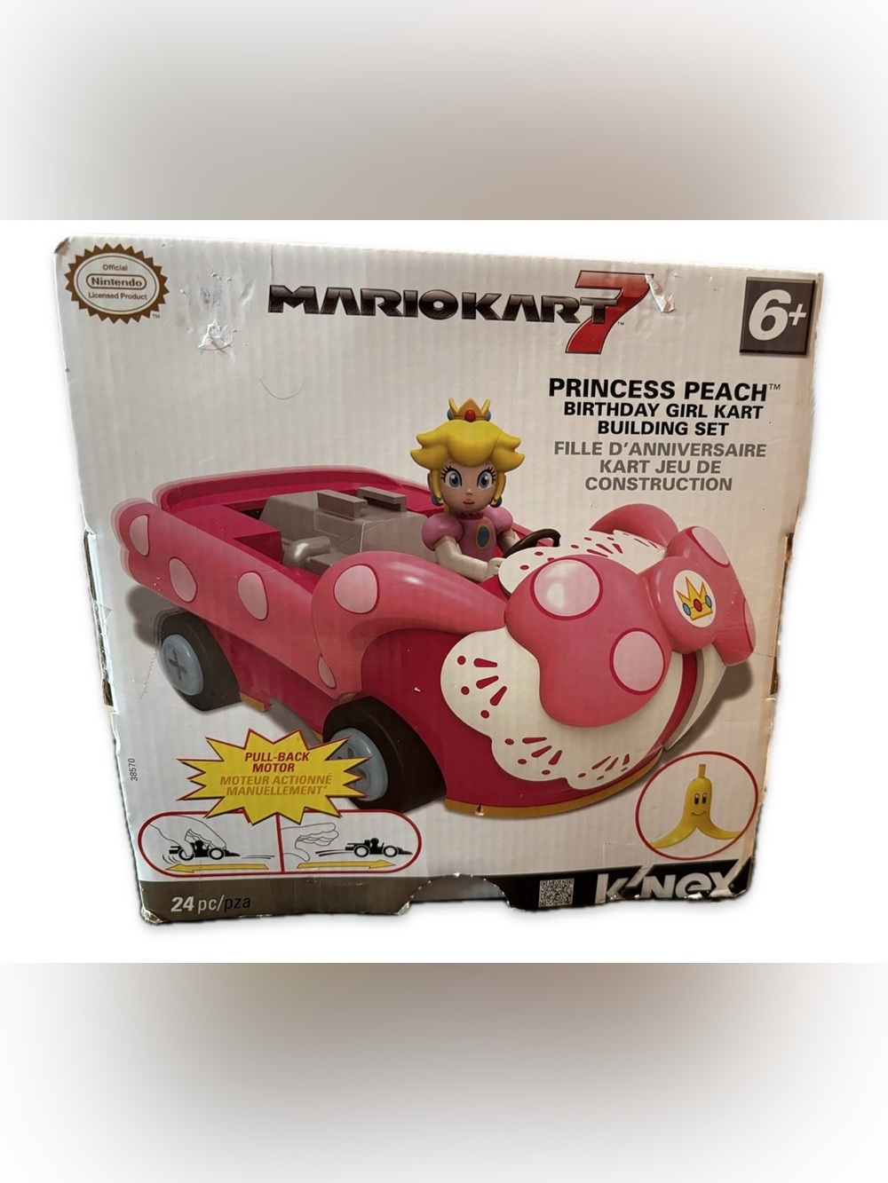 K’NEX Mario Kart 7 Princess Peach Birthday Girl Kart Building Set 24pc